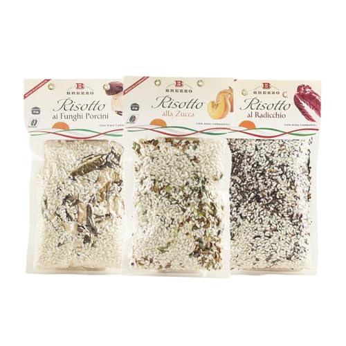 Brezzo Trío de risotto de 300 g de Radicchio, calabaza y setas porcini
