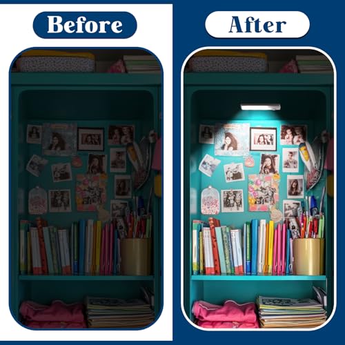 Image of 2 Pack Magnetic Locker Light,LED Motion Sensor Cabinet Light with 3 Color Temps for Dorm Room,Portable School Locker Decorations Accessories Closet Lights for Girls