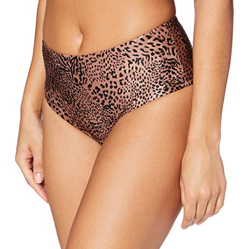 Seafolly Women's Mid Rise Full Coverage Bikini Bottom Swimsuit, Wild Ones Bronze, 8 US