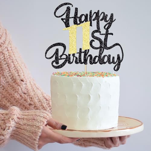 Image of 11st Happy birthday cake topper happy birthday cake decoration 11st birthday party decoration gift plugin (11)
