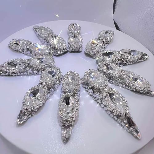 FRUJCDKI Real Gel Handmade Luxury Diamonds PressOn Nails Gems Coffin