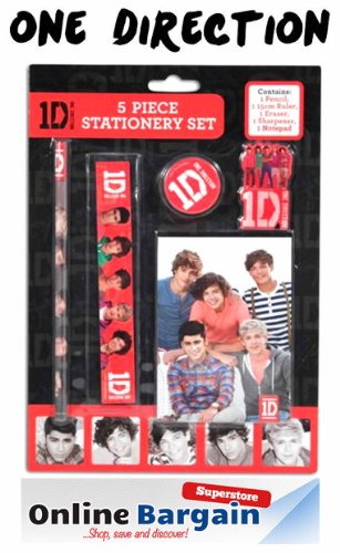 Set di penne ufficiali 1D One Direction, set di matite e matite per scuola, diario segreto, set di 5 pezzi