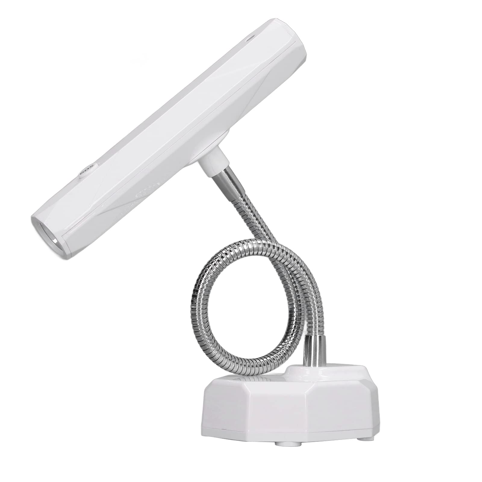 LED Nail Lamp, Gooseneck Nail Lamp Portable Nail Art Light 2500mAh Rechargeable LED Desktop Professional Nail Light for Gel Nail Home DIY for Manicure (White)