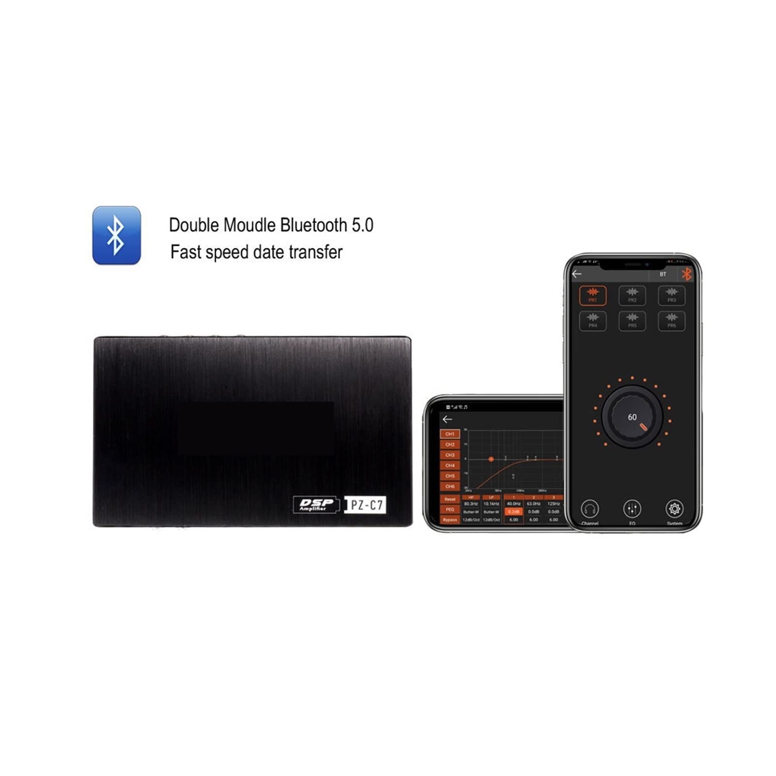 Amplificatore audio per auto Amplificatore DSP for auto 4X150W con app software Aggiornamento for autoradio Processore di segnale digitale Gamma completa