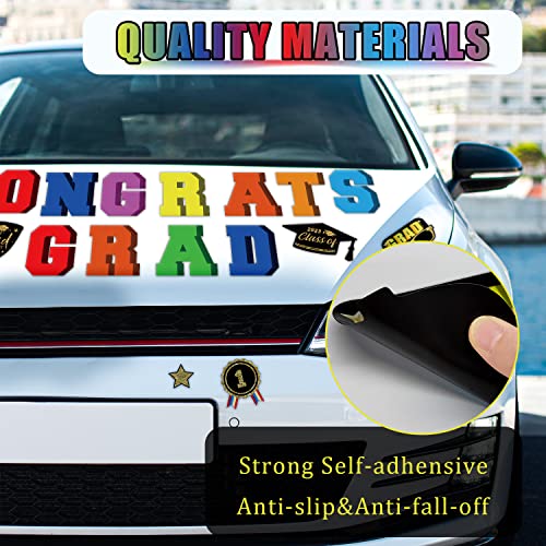 20Pcs Graduation Car Magnets, 2023 Grad Magnets Congrats Grad Colorful Graduation Car Decorations 2023 Grad Magnetic Stickers For Car Refrigerator And Other Iron Surfaces #TOP2