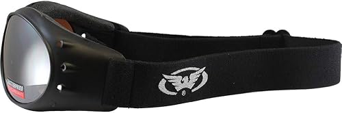 Miniatura 7 de Global Vision 3 pares de gafas acolchadas para motocicleta, montura negra, humo transparente y lentes de espejo de conducción