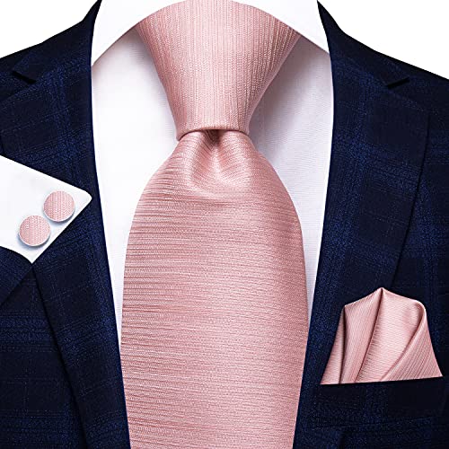 Image of Hi-Tie Men 63inches Tie Set Extra Long Necktie Paisley Tie Pocket Suqare Cufflinks Big and Tall Men Tie