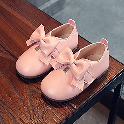 Fashion Autumn Girls Casual Shoes Flat Light Hook Loop Solid Color Bow Simple Style Little Girls Dressy Boots2