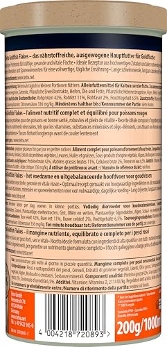 Tetra Goldfish Flakes - Flocken-Fischfutter für alle Goldfische und andere Kaltwasserfische, 1 L Dose
