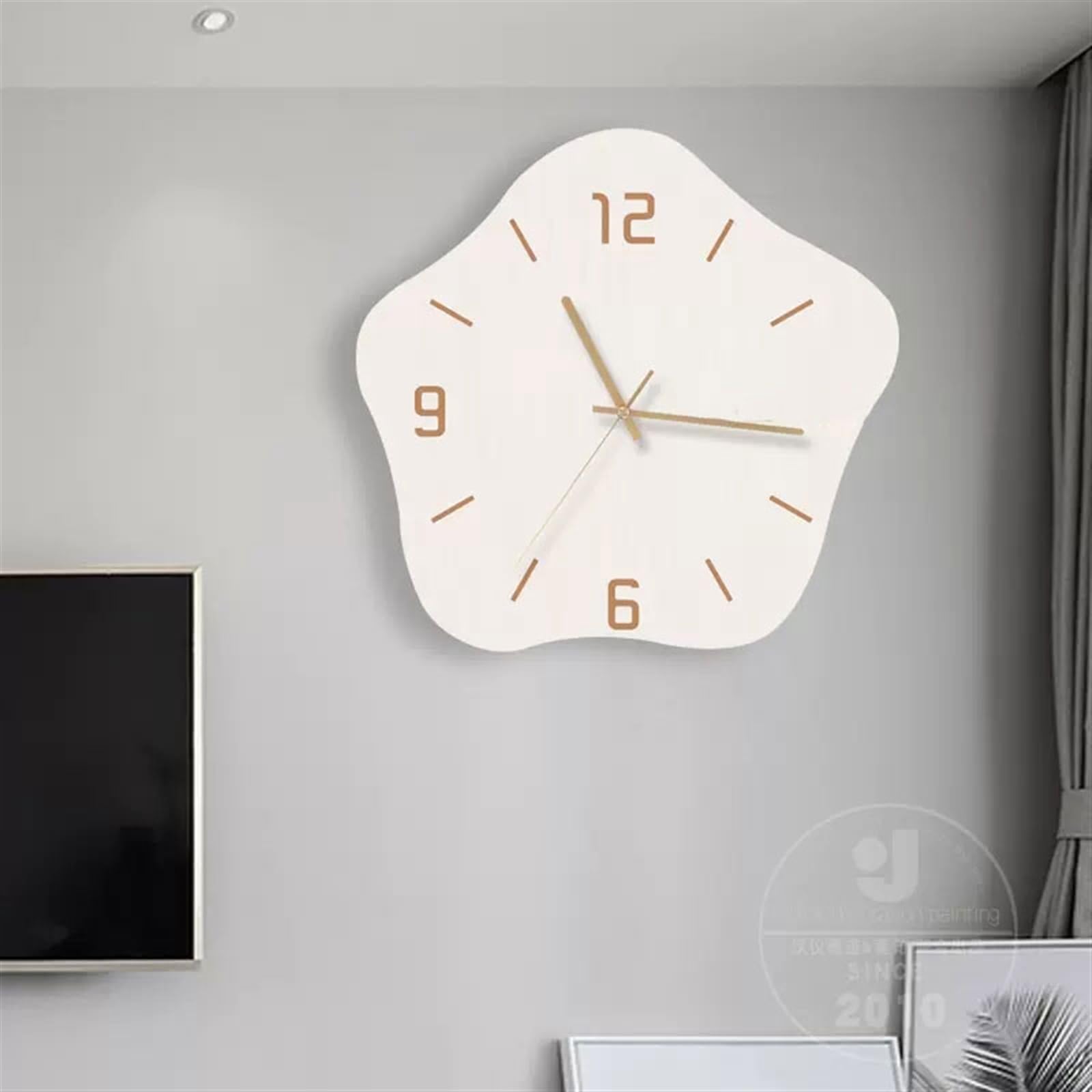 Reloj cocina Reloj de pared ambiente simple sin perforaciones(Grande)