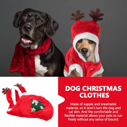 Disfraz navideño para perro Luxshiny, talla M, rojo miniatura 5