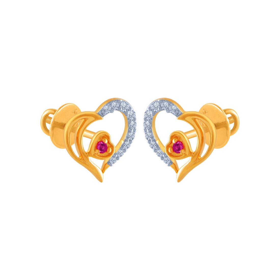 Gold and Diamond Stud Earrings for Women-image-43
