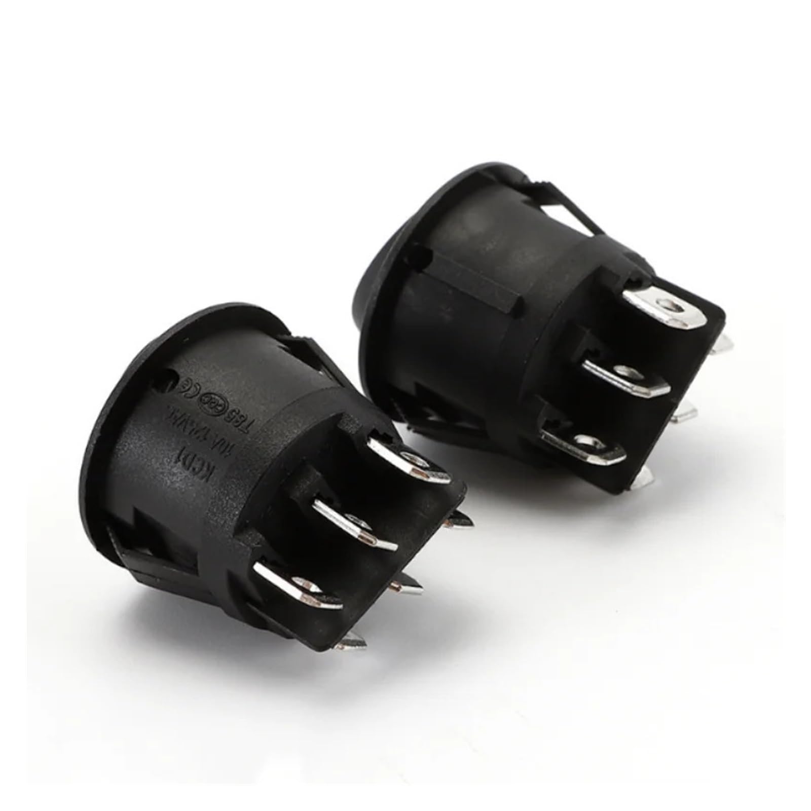 5 interruptores basculantes Redondos KCD1-206 de 23 mm, 3 Posiciones, 6 Pines, Encendido-Apagado-Encendido, 10 A, 125 V CA