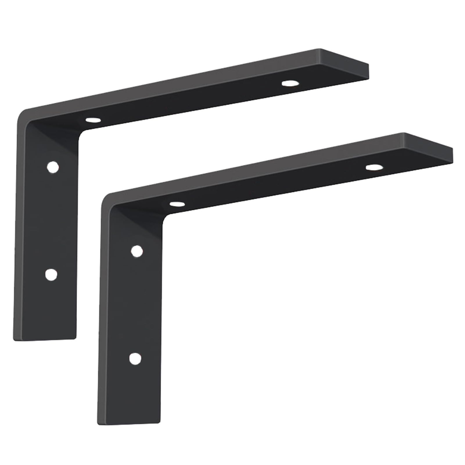 2PCS Soporte Estanteria Pared, Soporte Duradero de Metal para Pared, Soportes de Estante para Andamio (6mm de Espesor) Soporte de Escuadras Flotante para Hogar Cocina (Color : Zwart, Size : 200mm/8i