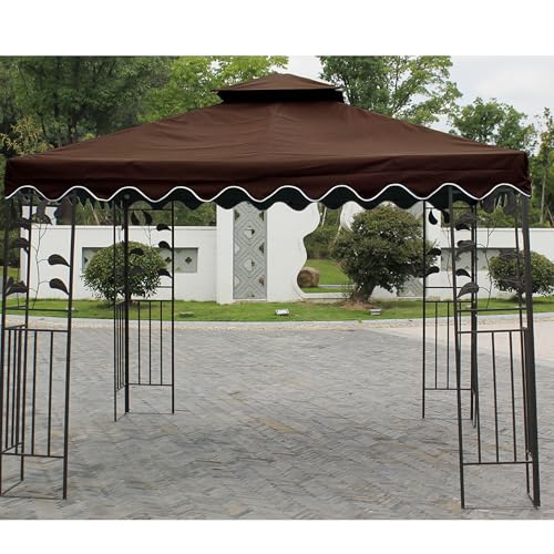 Toile de rechange pour tonnelle 3x3m marron à 2 niveaux