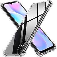 ivoler Klar Silikon Hülle für Xiaomi Redmi 9A / Xiaomi Redmi 9AT mit Stoßfest Schutzecken, Dünne Weiche Transparent Schutzhülle Flexible TPU Durchsichtige Handyhülle Kratzfest Case Cover – Ansicht 1