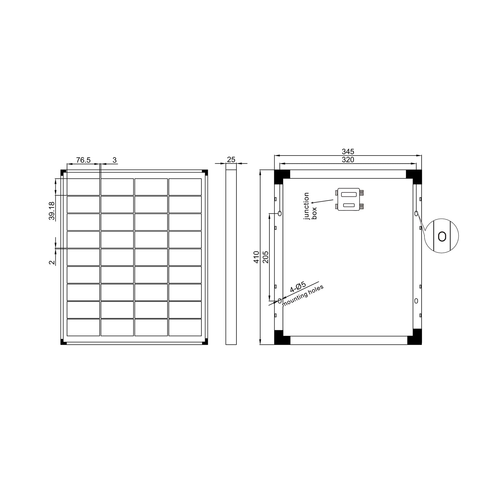 Enjoy solar Poly 20 W 12V Pannello solare policristallino Modulo solare fotovoltaico Ideale per camper, abitazioni da giardino, barca