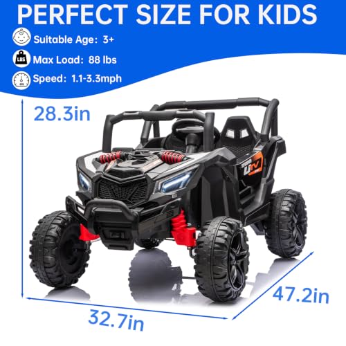 Image of UTV 12V Ride On Toys for Big Kids Ride On 2 Seater Ride On Toys Kids