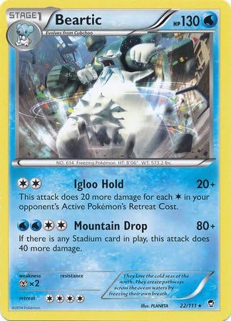 Pokemon - Beartic (22111) - Puños Furiosos XY - Holo Inverso