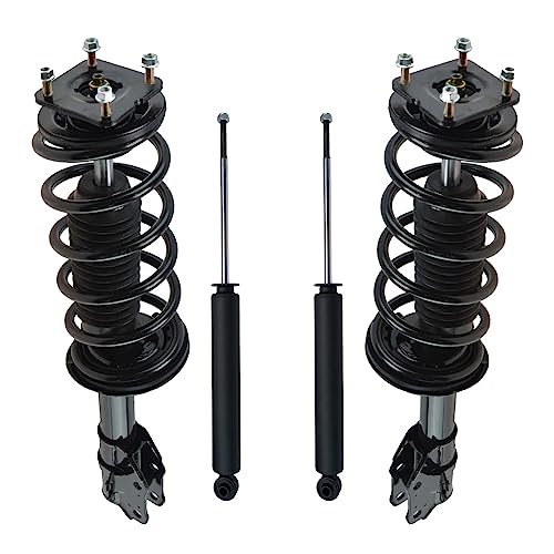 Image of TRQ Front and Rear Complete Strut Assembly & Shock Absorber Kit Complete Strut & Coil Spring Assembly Compatible with 2007-2012 Mazda CX-7