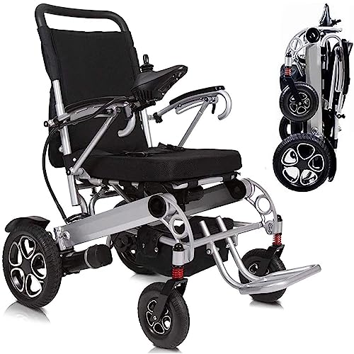 軽量折りたたみ式電動車椅子、デュアル500Wモーター、全地形、24V 20Ahバッテリー付き 携帯用電動車椅子