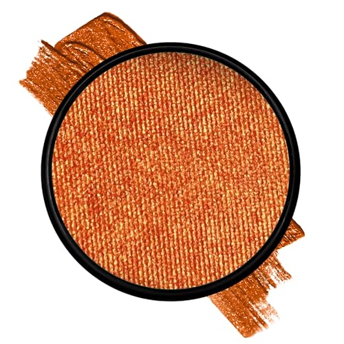 Image of Mehron Paradise FX Metallics - Metallic Orange 1.4 oz | Professional Water Activated Shimmering Metallic Paint for Raves, Costumes, Special Effects, Halloween, Stage, Screen, Theater & Cosplay FX