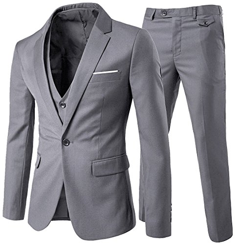 Anzug Herren Slim Fit 3 Teilig Anzüge Herrenanzug Sakko für Hochzeit...