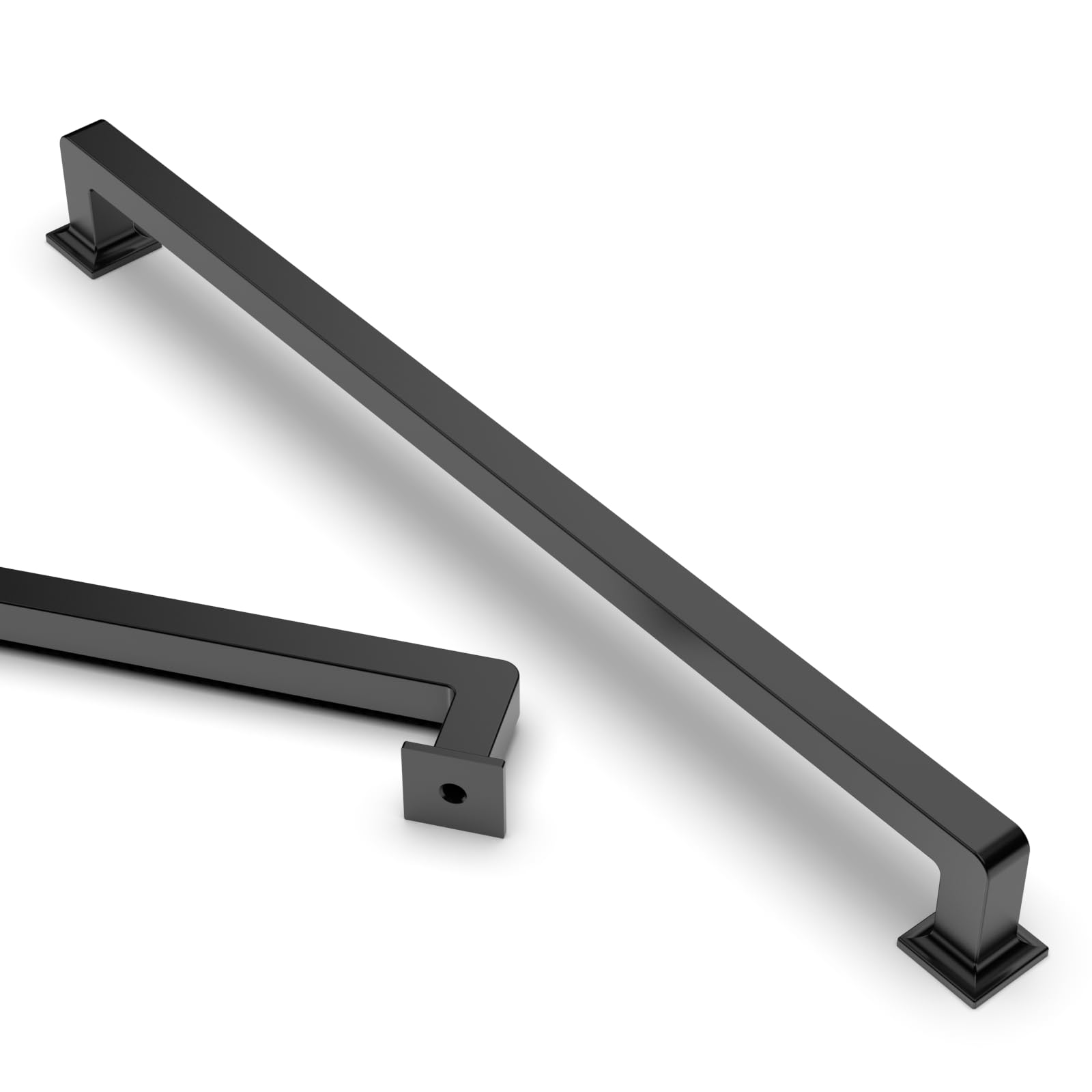 Asidrama 6 Pack 15 Inch(381mm) Matte Black Kitchen Cabinet Handles, Cabinet Pulls Kitchen Cabinet Hardware Cupboard Handles Drawer Pulls