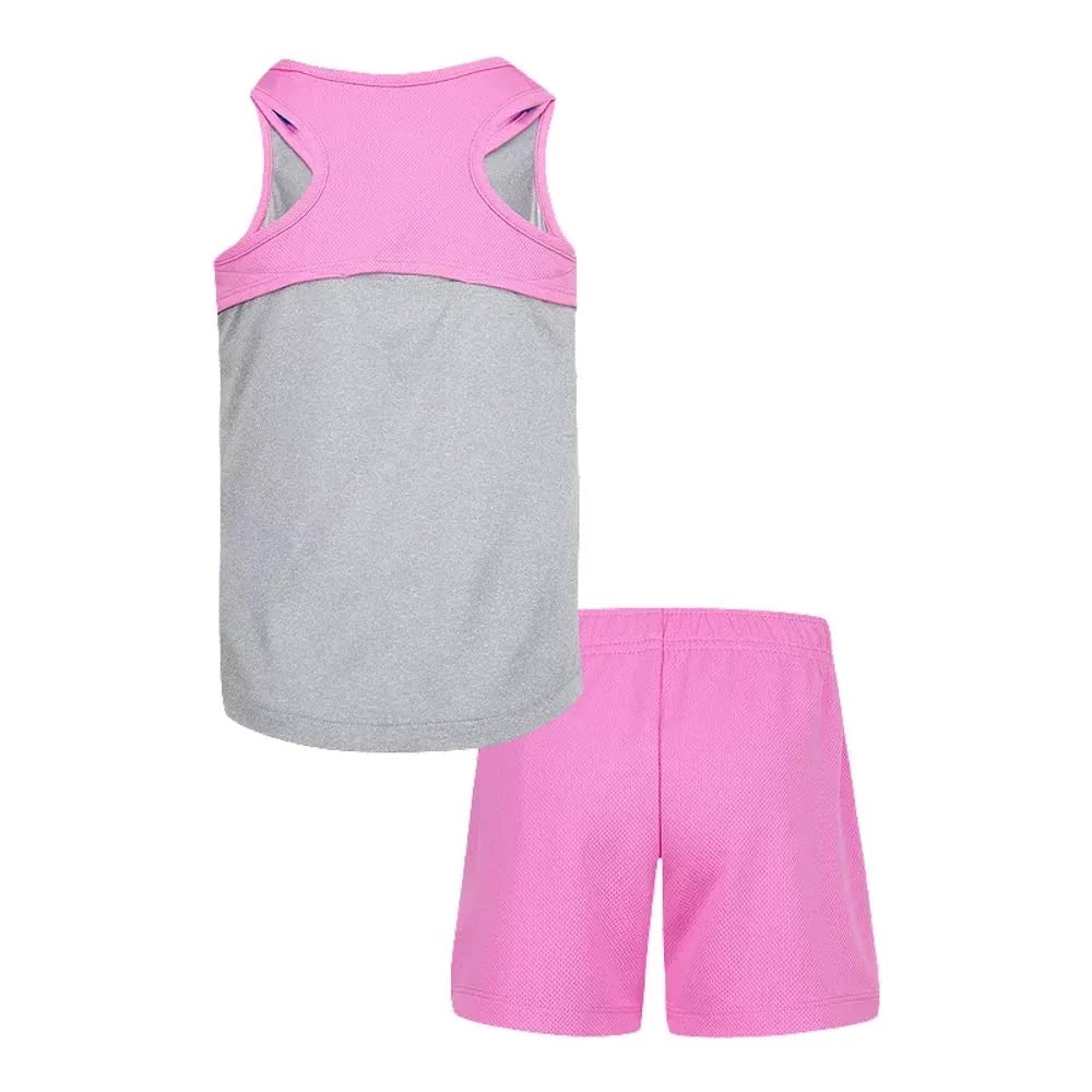 Nike Baby Girls Freeze Tag Mesh Tank & Shorts 2 Piece Set (P(16J592-A2I)/G, 18 Months)