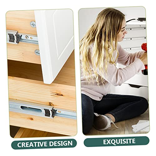 VILLCASE 6 Conjuntos De Móveis Gaveta De Montagem Em Polegadas Para Trilhos Armário De Guia Puxadore