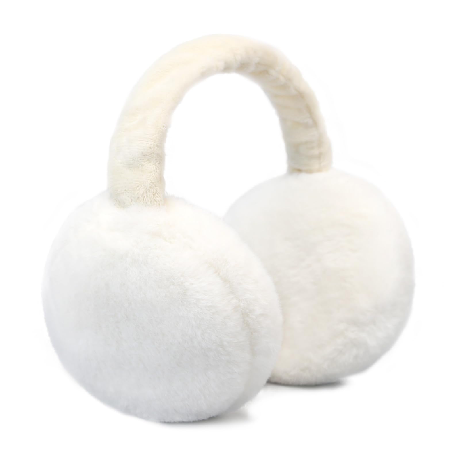 Earmuffs Women Winter Black Ear Covers Foldable Fluffy White Ear Warmers Girls Cute Ear Muff Headbands Big
