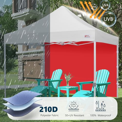 Image of MASTERCANOPY 10x10 Pop Up Canopy Sidewall Only 1-Pack Red