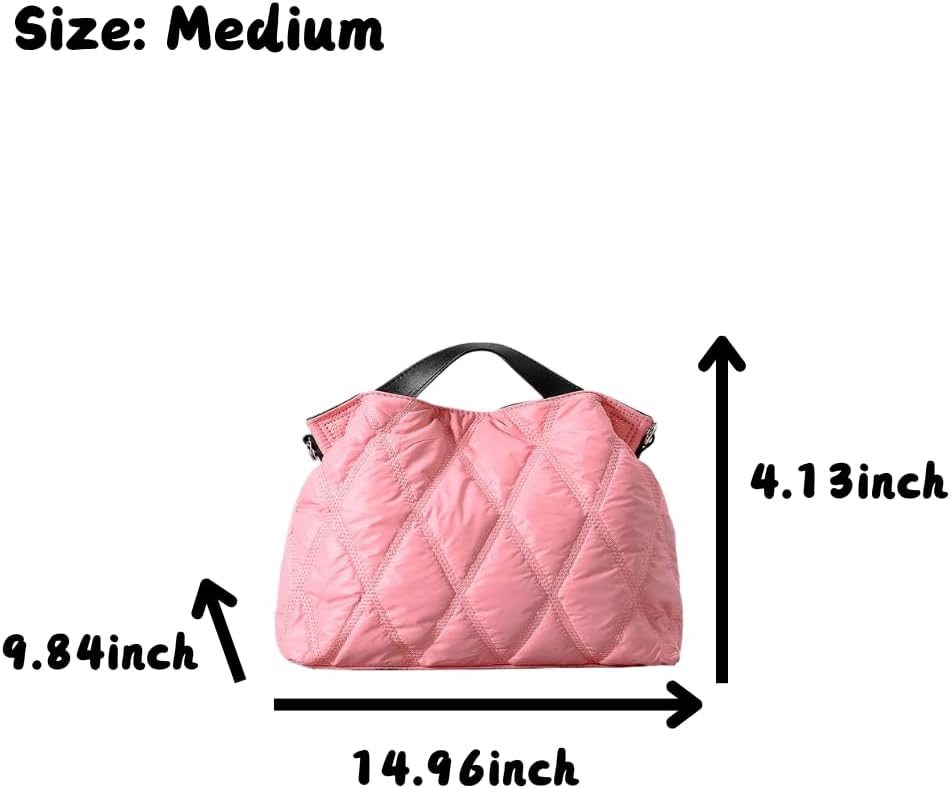 Large Puffer Tote Bag for Women Quilted Puffer Handbags Puffy Tote Bags Shoulder Bags Trendy Bags 2025 - Image 5