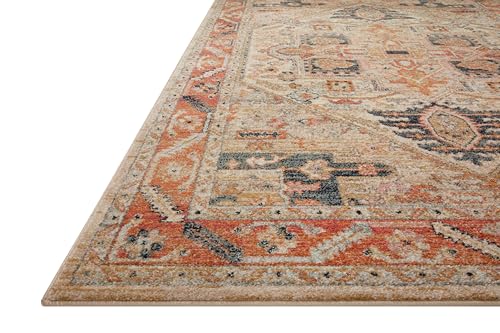 Tapete decorativo rectangular Loloi 7'10" x 10' Sand/Multi miniatura 5