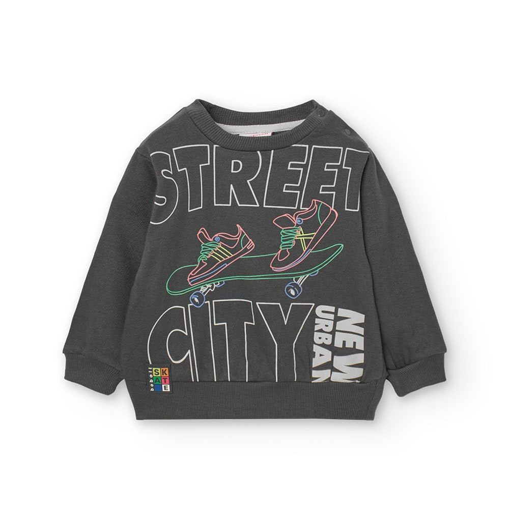 Sweat en peluche pour bébé garçon boboli imprimé pull chaud hiver
