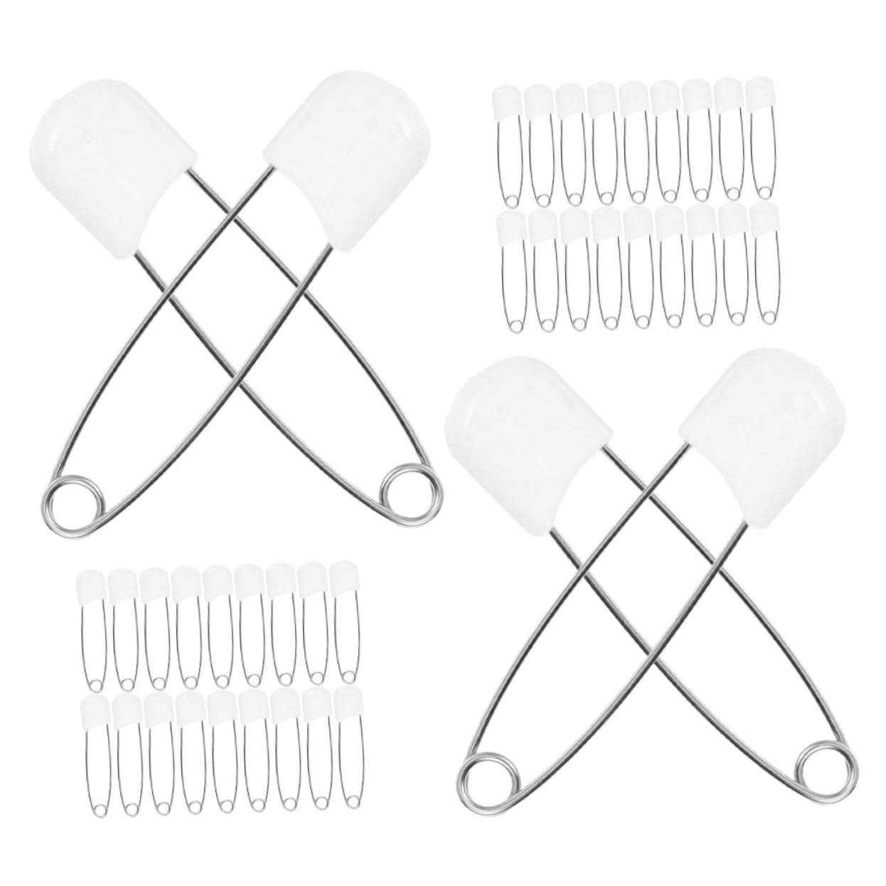 VICASKY 5 Sätze Sicherheitsnadeln Hochwertige Brooch Pins Für Stoffwindeln Kinderbekleidung Und Mehr Leicht Tragbar Und Einfach Zu Verwenden Für Neugeborene Und Kleinkinder 60 Stück * 5