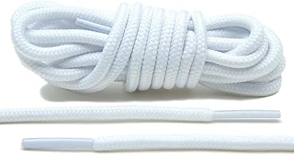 GOOD STUFF Lacets pour chaussures en polyester - Lacets ronds de 140 cm - Parfait pour tout type de chaussures - Belle et élégante - Couleur blanche -, Blanc - 140 cm, 140