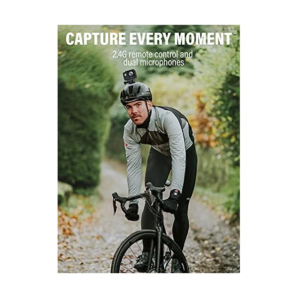 DEVETOP Glory60 Action Cam 4K 20MP Ultra HD Sportskamera 40M Wasserdicht Unterwasserkamera 170° Weitwinkel WiFi 2.4G Fernbedienung 2 * 1050mAh Akkus – Bild 6