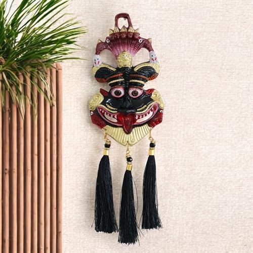 Image of KridayKraft Metal Narsingh Kirtimukha Nazar Battu With Naag Ganesha Suraksha Kawach Mask For Evil Eye Protection For Home, Wall Hanging Mask Office Wall & Door Hanging