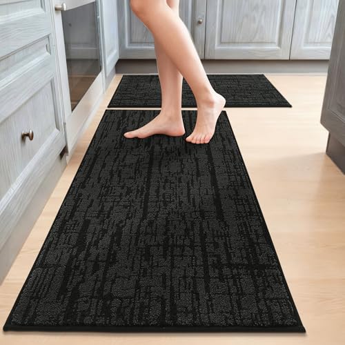 COSY HOMEER Kitchen Rugs 20x32 + 20x48 Non-Slip Mats