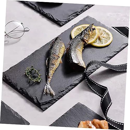 Unomor 2 piezas platos negros para servir sushi y postres miniatura 2