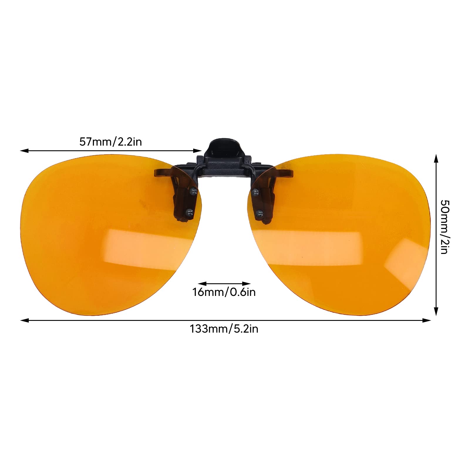 Occhiali con clip Blocco della luce blu altamente efficace Flip verticale di 180 gradi Occhiali arancioni portatili Lenti con clip Allevia l'affaticamento degli occhi La