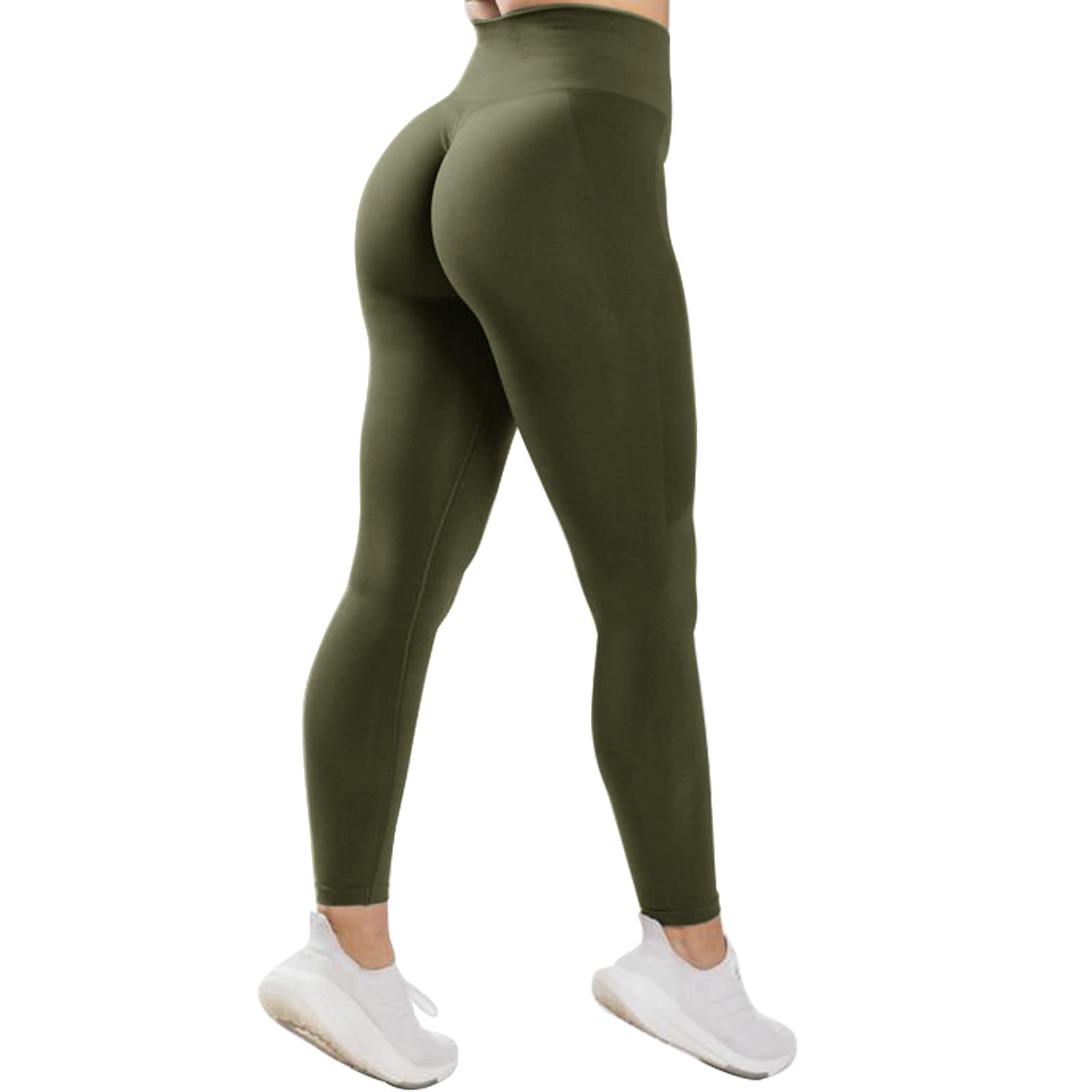JN JANPRINT Seamless Scrunch Leggings for Women Workout Tummy Control Butt Lift Tights Running Yoga Pant Active Legging