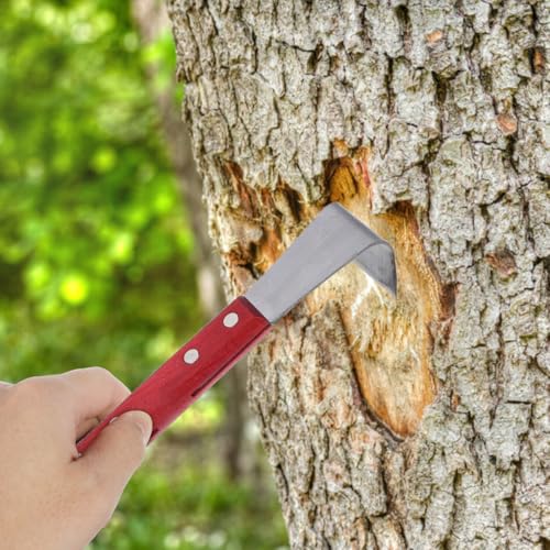 Herramienta para raspar corteza de árbol con mango de madera miniatura 4