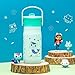Zak Designs Harmony Gabby's Dollhouse Kid Water Bottle for Travel, 14oz Recycled Stainless Steel, Leak-Proof When Closed and Vacuum Insulated (Pandy Paws, Cakey Cat, Mercat, Kitty Fairy)