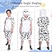 Snowy Owl Boy and Girl Kids Clothes, Conjoined Zip-Up, Cute Cartoon Summer Polyester, Comfortable Close-to-Body (Black and white, 5-6 Years)