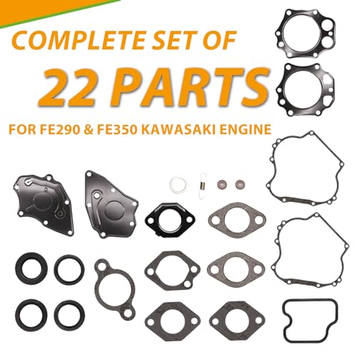 Image of CLUBRALLY Golf Cart 290cc & 350cc Engine Gasket Kit & Seal, Club Car Engine Gasket Set, Fit for 1992-2015 Club Car DS &Precedent Gas Golf Cart FE290 & FE350 Kawasaki Engine, OEM#MC2322
