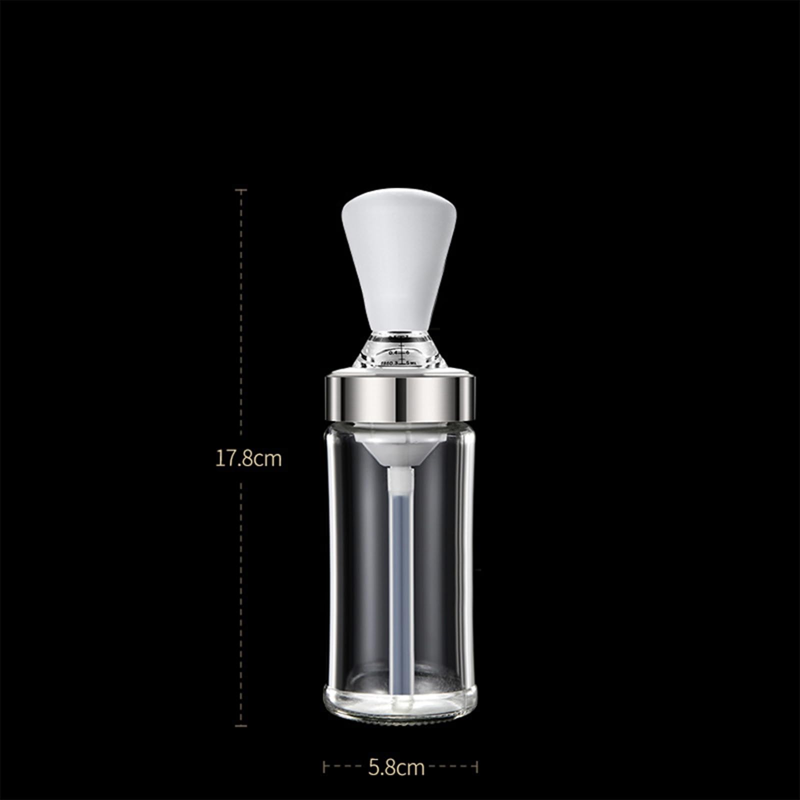 soulnioi Oil Dispenser Bottle For Kitchen/2 In 1 Squeeze Glass Oil Bottle with Silicone Brush/With Brush Portable Oil Bottle Measuring Oil Vinegar Dispenser For Air Fryer,Cooking,BBQ 150ML - Image 2