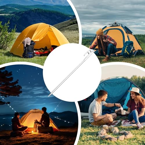 Insertos para tiendas de campaña de acero inoxidable para camping en césped 5