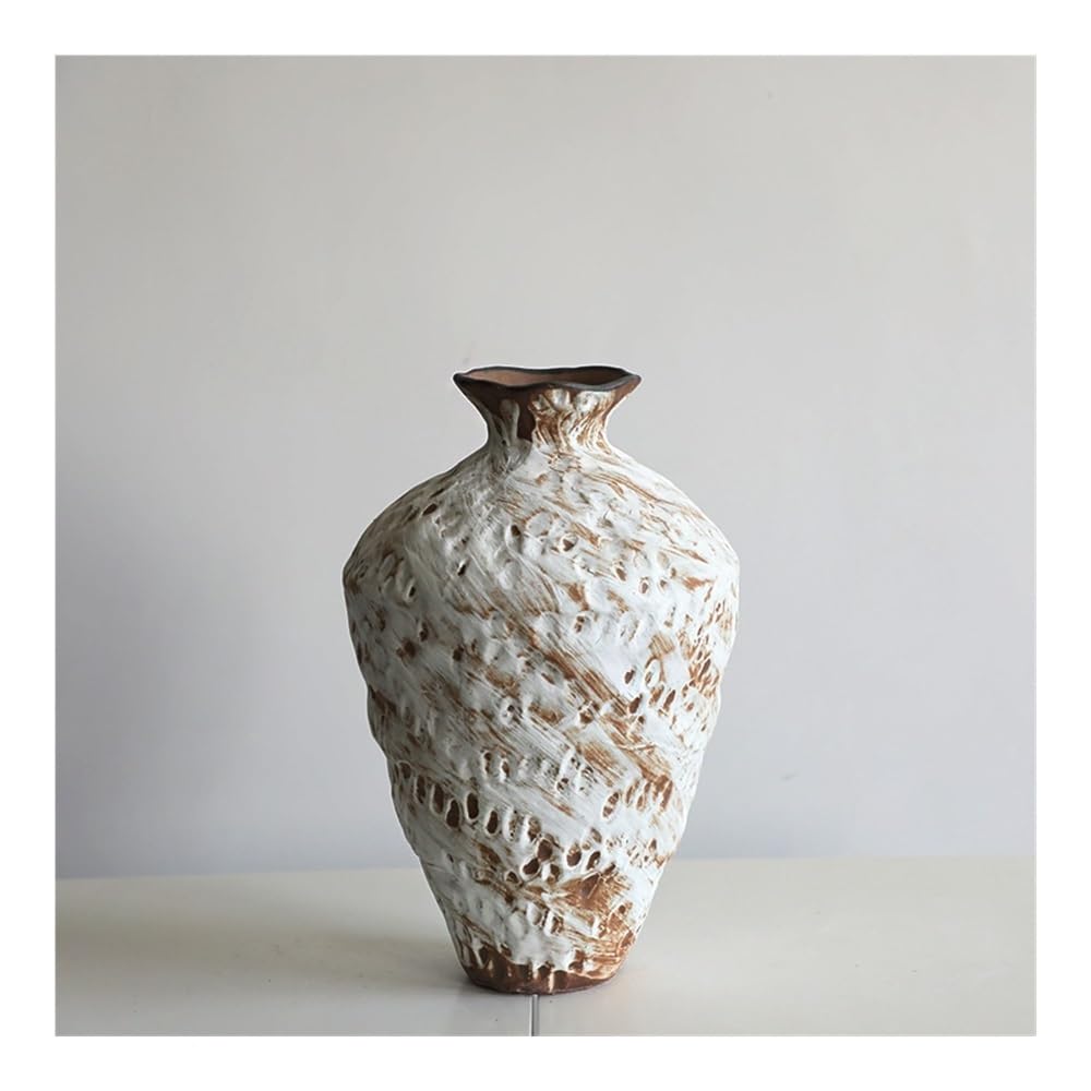 SLEEVE Vases Home Decor Ceramic Vase Stoneware Vase Flower Arrangement Retro Handmade Homestay Hotel Zen Ornaments(B)